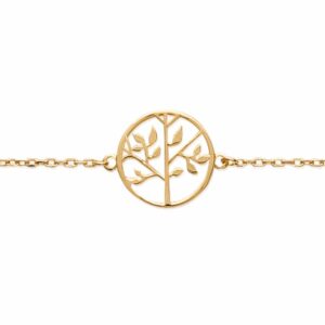 bracelet arbre de vie femme plaqué or